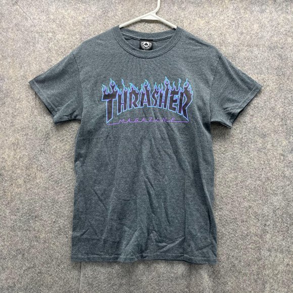 San Francisco Thrasher Shirt Men Small Gray Casual Tee Outdoors Crewneck VTG - Picture 1 of 13